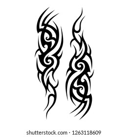 tribal tattoo sleeve  vector pattern art design