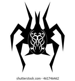 tribal tattoo spider, art vector designs isolated  sketch.