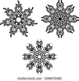 Tribal Tattoo Sun Design Vector Art Illustration