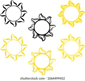Tribal Tattoo Sun Design Vector Art Illustration