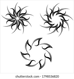 Ilustración de arte del vector de diseño de tatuaje tribal Sun
