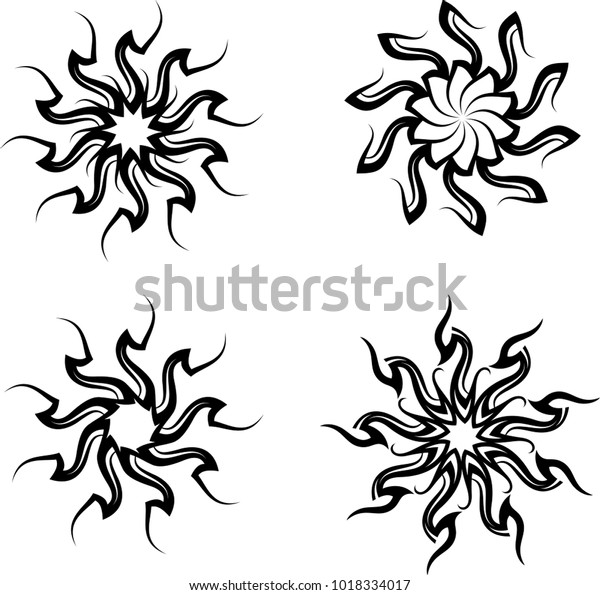 Tribal Tattoo Sun Design Vector Art Stock Vector (Royalty Free ...