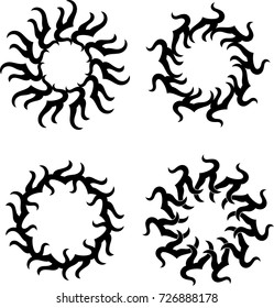 Tribal Tattoo Sun Vector Illustration