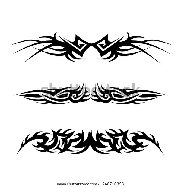 Tribal Tattoo Swirl Art Ink Lower Stock Vector (Royalty Free) 1248710353