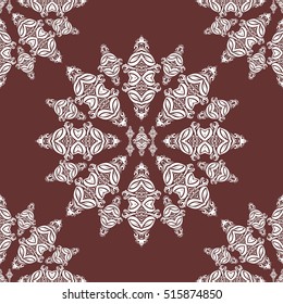 Tribal Tattoo Texture Pattern Brown And White Color Vector