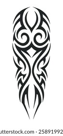 Tribal tattoo vector art design, tattoo tribal abstract sleeve, sketch art design isolated on white background.