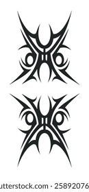 Tribal tattoo vector art design, tattoo tribal abstract sleeve, sketch art design isolated on white background.