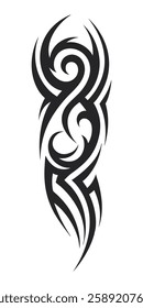 Tribal tattoo vector art design, tattoo tribal abstract sleeve, sketch art design isolated on white background.