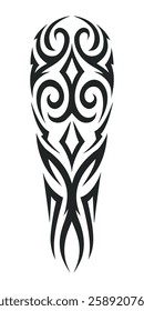 Tribal tattoo vector art design, tattoo tribal abstract sleeve, sketch art design isolated on white background.