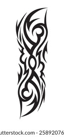Tribal tattoo vector art design, tattoo tribal abstract sleeve, sketch art design isolated on white background.
