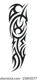Tribal tattoo vector art design, tattoo tribal abstract sleeve, sketch art design isolated on white background.