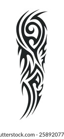 Tribal tattoo vector art design, tattoo tribal abstract sleeve, sketch art design isolated on white background.