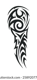 Tribal tattoo vector art design, tattoo tribal abstract sleeve, sketch art design isolated on white background.
