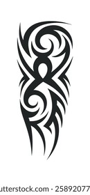 Tribal tattoo vector art design, tattoo tribal abstract sleeve, sketch art design isolated on white background.