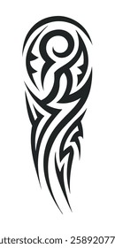 Tribal tattoo vector art design, tattoo tribal abstract sleeve, sketch art design isolated on white background.