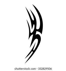 tribal tattoo vector art design pattern abstract element vintage on white background