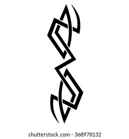 tribal tattoo vector art design pattern abstract element vintage on white background