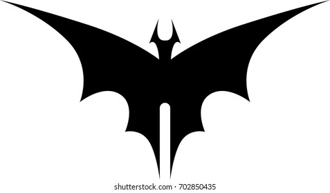 Tribal Tattoo Vector Bat Design Stock Vector (Royalty Free) 702850435 ...