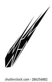 Tribal tattoo vector design sketch. Sleeve art abstract pattern arm. Simple logo on white background. Designer isolated abstract element for arm, leg, shoulder men and women.