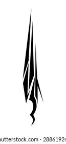 Tribal tattoo vector design sketch. Sleeve art abstract pattern arm. Simple logo on white background. Designer isolated abstract element for arm, leg, shoulder men and women.