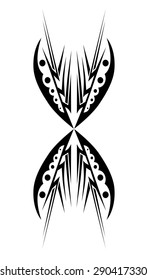 Tribal tattoo vector design sketch. Sleeve art abstract pattern arm. Simple logo on white background. Designer isolated abstract element for arm, leg, shoulder men and women.
