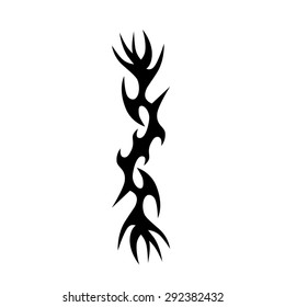 Tribal tattoo vector design sketch. Sleeve art abstract pattern arm. Simple logo on white background. Designer isolated abstract element for arm, leg, shoulder men and women.