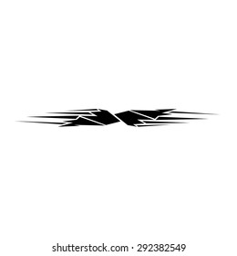 Tribal tattoo vector design sketch. Sleeve art abstract pattern arm. Simple logo on white background. Designer isolated abstract element for arm, leg, shoulder men and women.