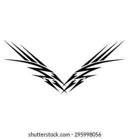 Tribal tattoo vector design sketch. Sleeve art abstract pattern arm. Simple logo on white background. Designer isolated abstract element for arm, leg, shoulder men and women.