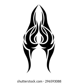 Tribal tattoo vector design sketch. Sleeve art abstract pattern arm. Simple logo on white background. Designer isolated abstract element for arm, leg, shoulder men and women.