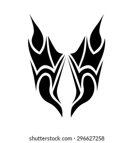 Tribal tattoo vector design sketch. Sleeve art abstract pattern arm. Simple logo on white background. Designer isolated abstract element for arm, leg, shoulder men and women.