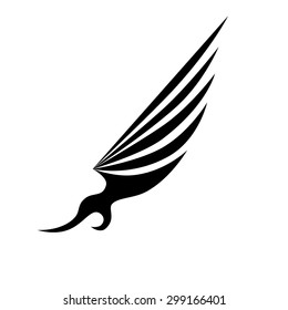 Tribal tattoo vector design sketch. Sleeve art abstract pattern arm. Simple logo on white background. Designer isolated abstract element for arm, leg, shoulder men and women.