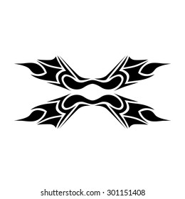 Tribal tattoo vector design sketch. Sleeve art abstract pattern arm. Simple logo on white background. Designer isolated abstract element for arm, leg, shoulder men and women.
