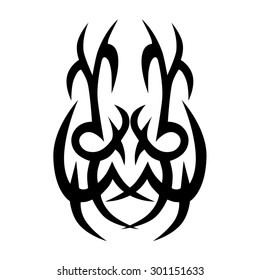 Tribal tattoo vector design sketch. Sleeve art abstract pattern arm. Simple logo on white background. Designer isolated abstract element for arm, leg, shoulder men and women.