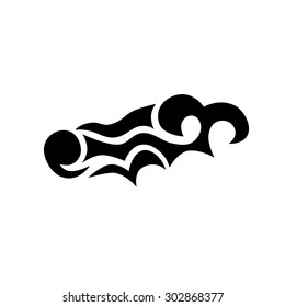 Tribal tattoo vector design sketch. Sleeve art abstract pattern arm. Simple logo. Designer isolated abstract element for arm, leg, shoulder men and women on white background.