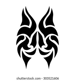 Tribal tattoo vector design sketch. Sleeve art abstract pattern arm. Simple logo. Designer isolated abstract element for arm, leg, shoulder men and women on white background.