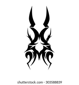 Tribal tattoo vector design sketch. Sleeve art abstract pattern arm. Simple logo. Designer isolated abstract element for arm, leg, shoulder men and women on white background.