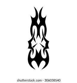 Tribal tattoo vector design sketch. Sleeve art abstract pattern arm. Simple logo. Designer isolated abstract element for arm, leg, shoulder men and women on white background.