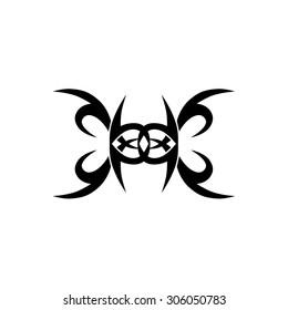 Tribal tattoo vector design sketch. Sleeve art abstract pattern arm. Simple logo. Designer isolated abstract element for arm, leg, shoulder men and women on white background.