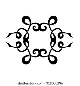 Tribal tattoo vector design sketch. Sleeve art abstract pattern arm. Simple logo. Designer isolated abstract element for arm, leg, shoulder men and women on white background.