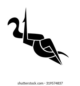 Tribal tattoo vector design sketch. Sleeve art abstract pattern arm. Simple logo. Designer isolated abstract element for arm, leg, shoulder men and women on white background.