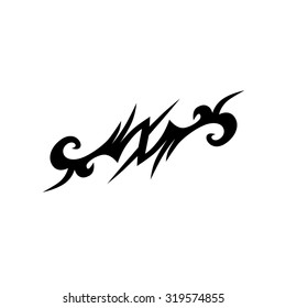 Tribal tattoo vector design sketch. Sleeve art abstract pattern arm. Simple logo. Designer isolated abstract element for arm, leg, shoulder men and women on white background.