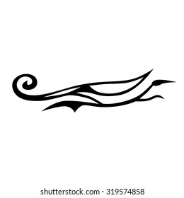 Tribal tattoo vector design sketch. Sleeve art abstract pattern arm. Simple logo. Designer isolated abstract element for arm, leg, shoulder men and women on white background.