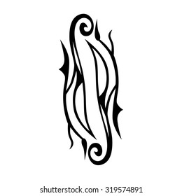 Tribal tattoo vector design sketch. Sleeve art abstract pattern arm. Simple logo. Designer isolated abstract element for arm, leg, shoulder men and women on white background.