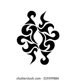Tribal tattoo vector design sketch. Sleeve art abstract pattern arm. Simple logo. Designer isolated abstract element for arm, leg, shoulder men and women on white background.