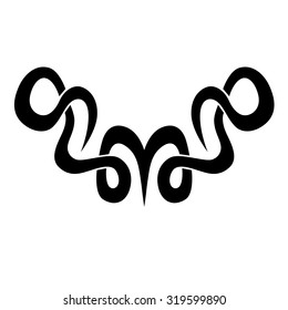 Tribal tattoo vector design sketch. Sleeve art abstract pattern arm. Simple logo. Designer isolated abstract element for arm, leg, shoulder men and women on white background.