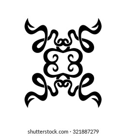 Tribal tattoo vector design sketch. Sleeve art abstract pattern arm. Simple logo. Designer isolated abstract element for arm, leg, shoulder men and women on white background.