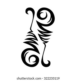 Tribal tattoo vector design sketch. Sleeve art abstract pattern arm. Simple logo. Designer isolated abstract element for arm, leg, shoulder men and women on white background.