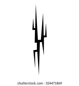 Tribal tattoo vector design sketch. Sleeve art abstract pattern arm. Simple logo. Designer isolated abstract element for arm, leg, shoulder men and women on white background.