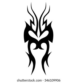 Tribal tattoo vector design sketch. Sleeve art abstract pattern arm. Simple logo. Designer isolated abstract element for arm, leg, shoulder men and women on white background.