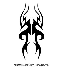 Tribal tattoo vector design sketch. Sleeve art abstract pattern arm. Simple logo. Designer isolated abstract element for arm, leg, shoulder men and women on white background.